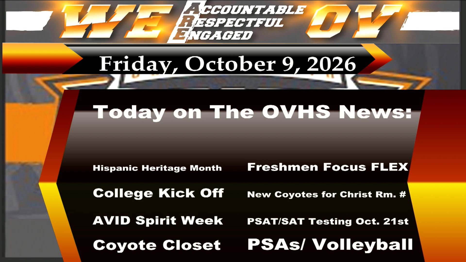 10/09/26 OVHS News