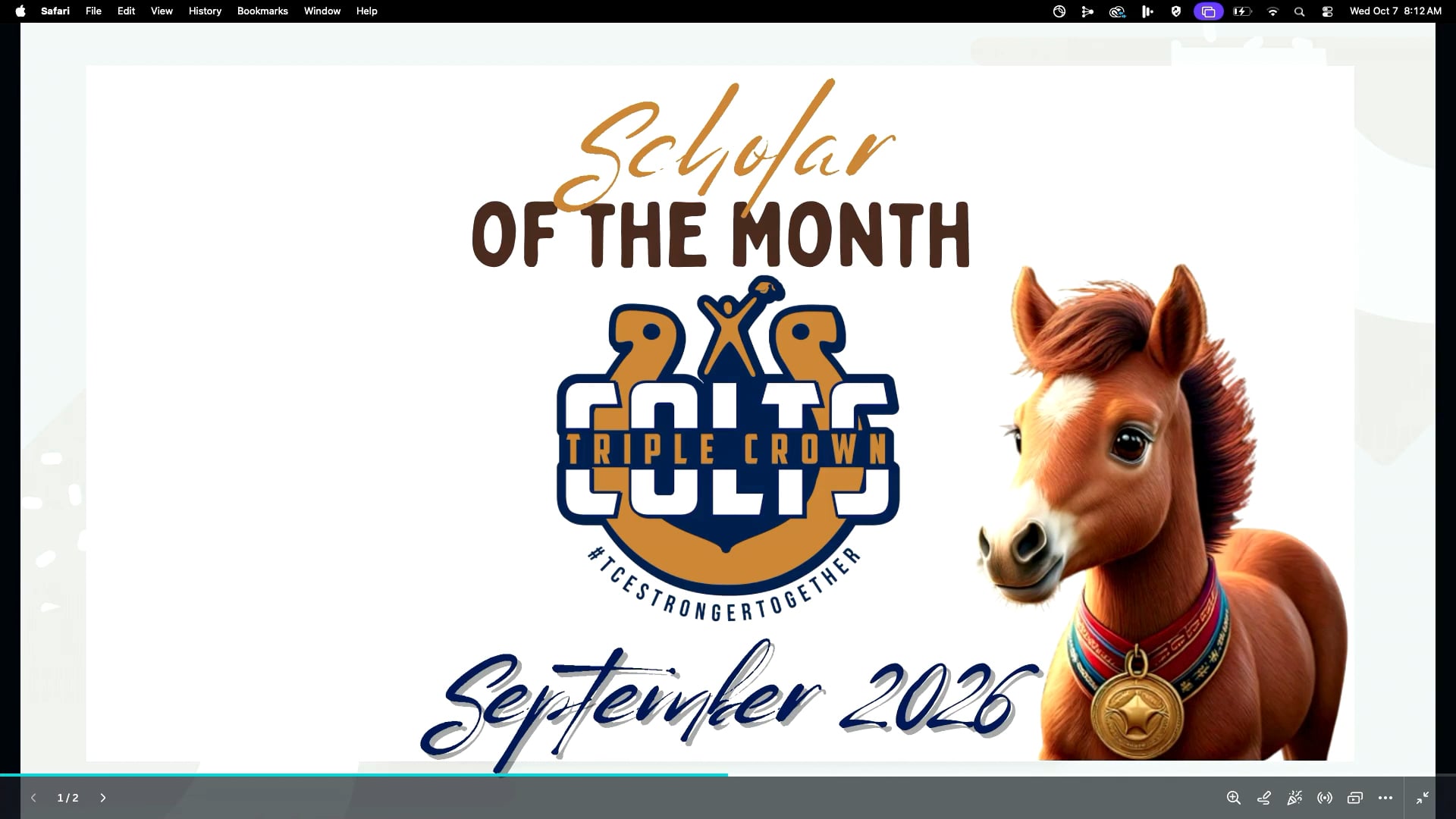 TCE Scholar of the Month- September