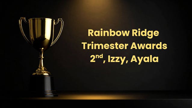 Trimester 1 awards, 2nd grade, Izzy, ...