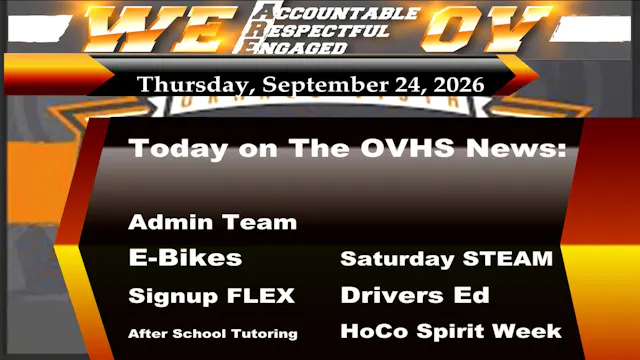 09/24/26 OVHS News