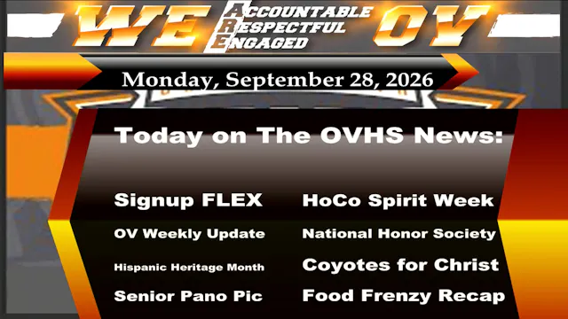09/28/26 OVHS News