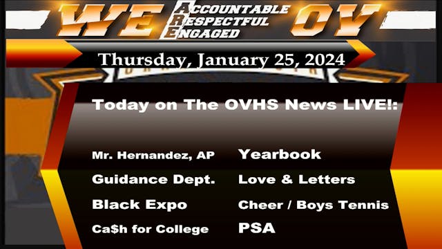 OVHS News 01/25/2024