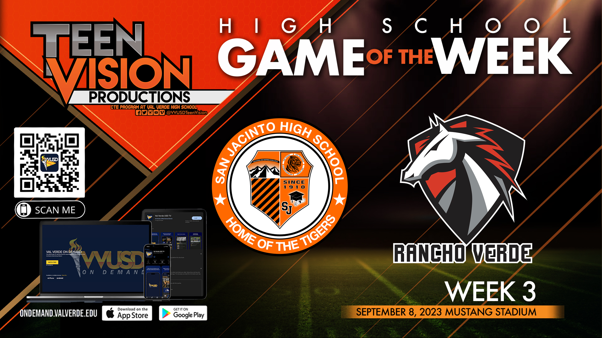 9/08/23 Wk3 Rancho Verde vs San Jacinto HS 