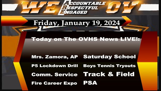 OVHS News 1/19/24