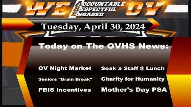 OVHS News - 04/30/2024