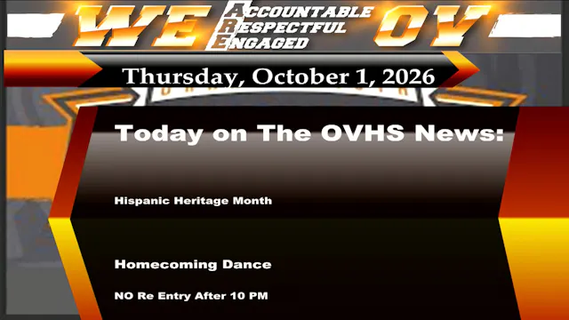 10/01/26 OVHS News