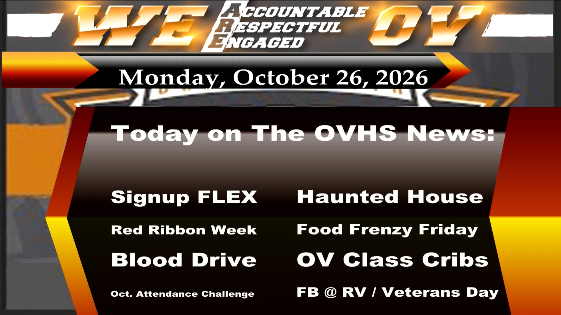 10/26/26 OVHS News