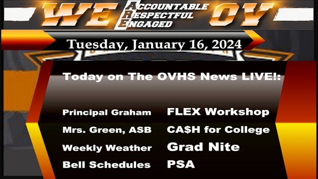 OVHS News 1/16/24