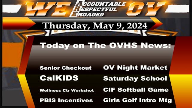 OVHS News - 05/09/2024