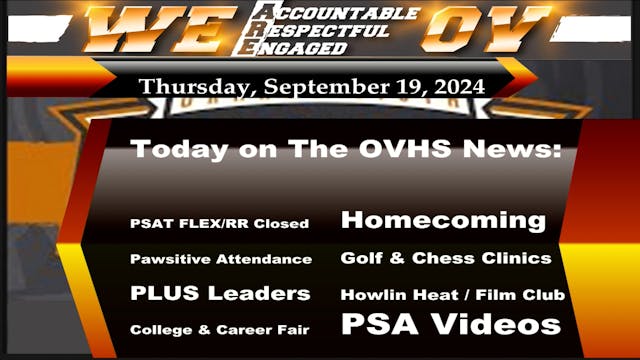 OVHS News 09/19/24