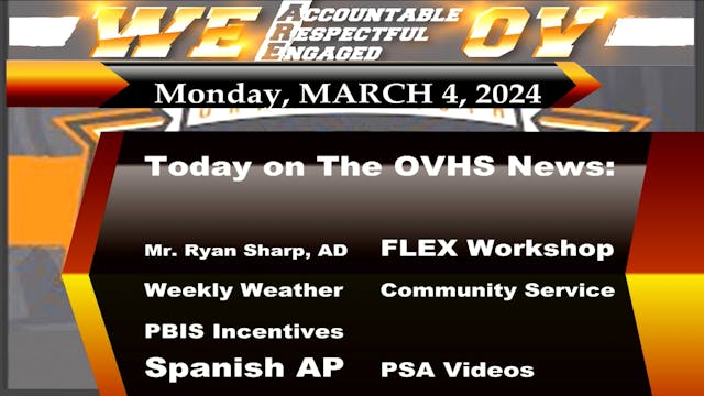 OVHS News - 03/04/024