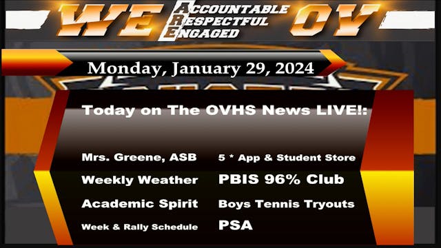 OVHS News 1/29/24