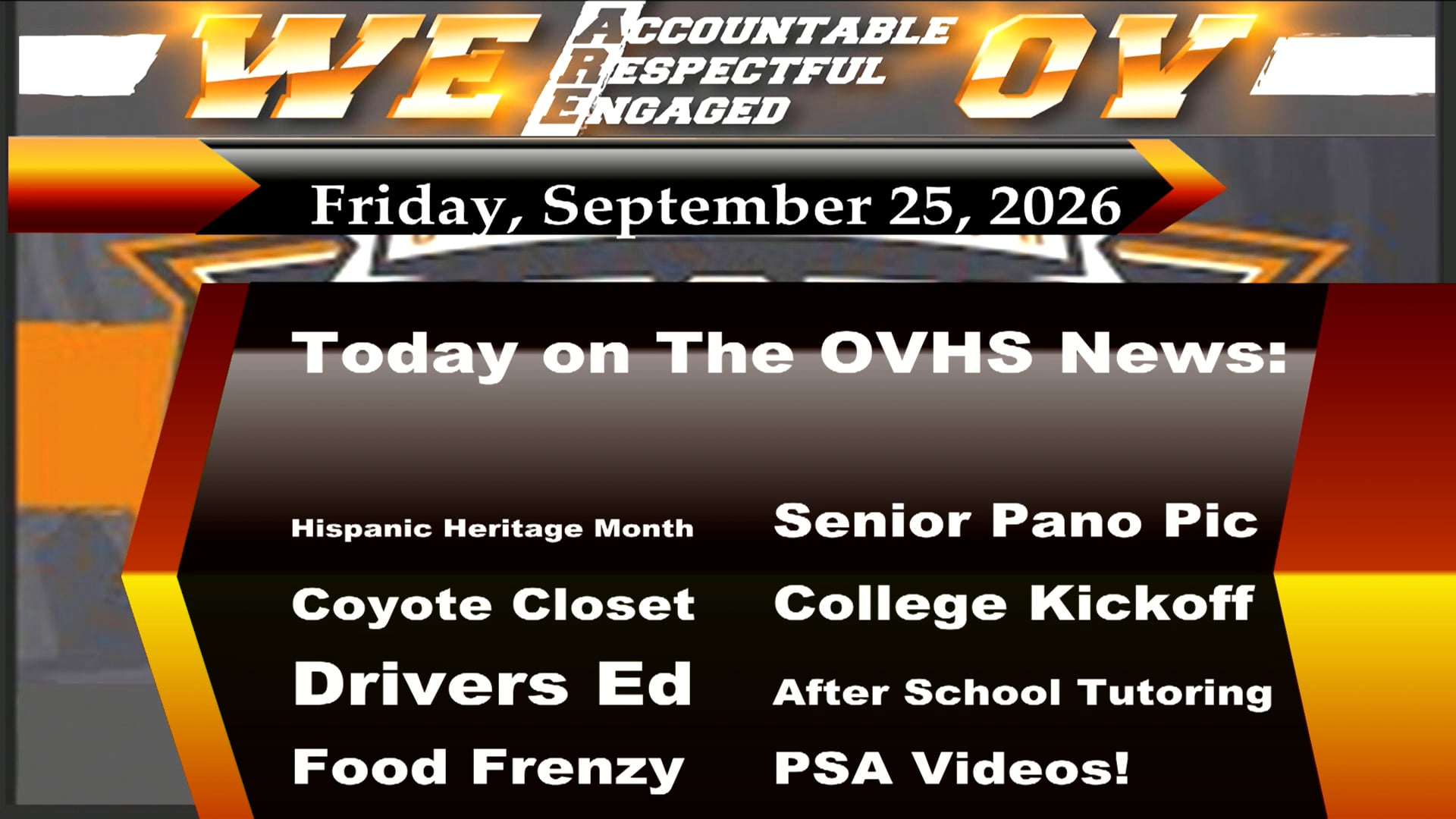 09/25/26 OVHS News