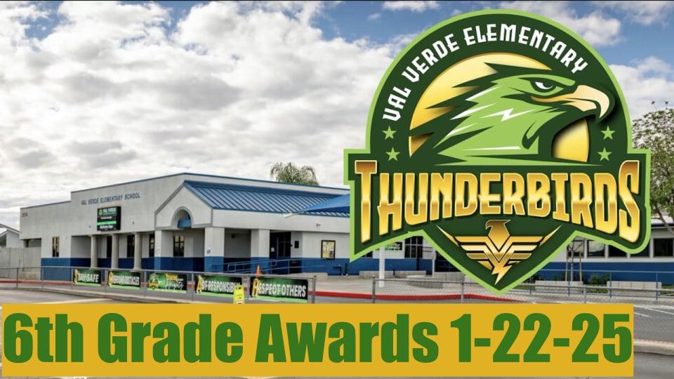 6th Grade Award Ceremony 1-22-25