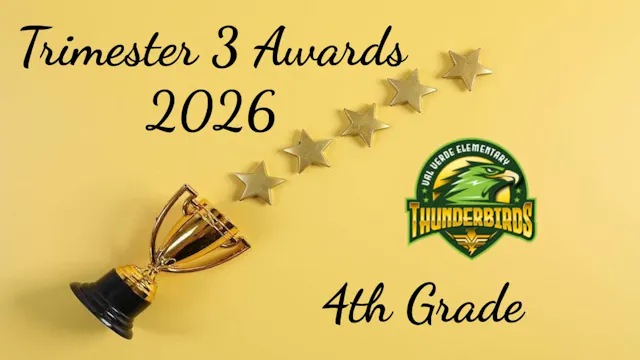 VVES 4th grade Trimester 3 Awards 2026