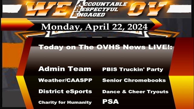 OVHS News - 04/22/24