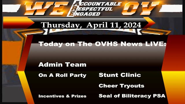 OVHS News - 04/11/2024