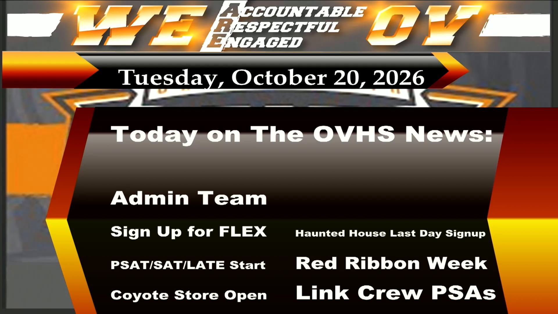 10/20/26 OVHS News