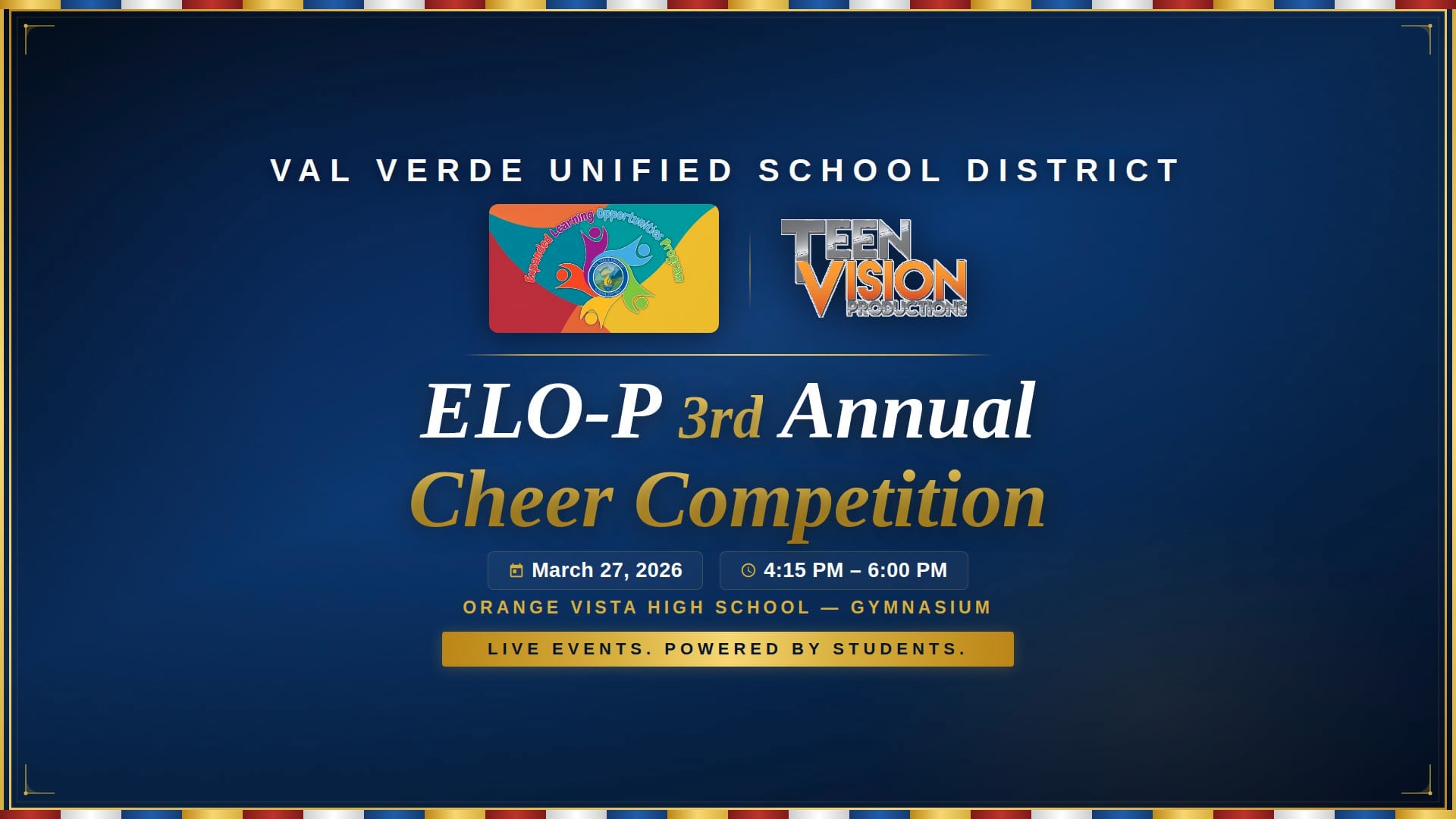 Val Verde ELOP 3rd Annual Cheer Competition