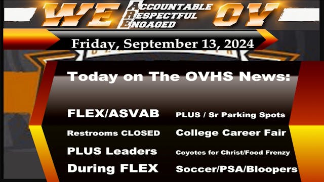 OVHS News 09/13/24