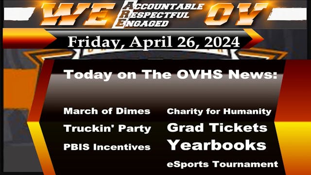 OVHS News - 04/26/2024