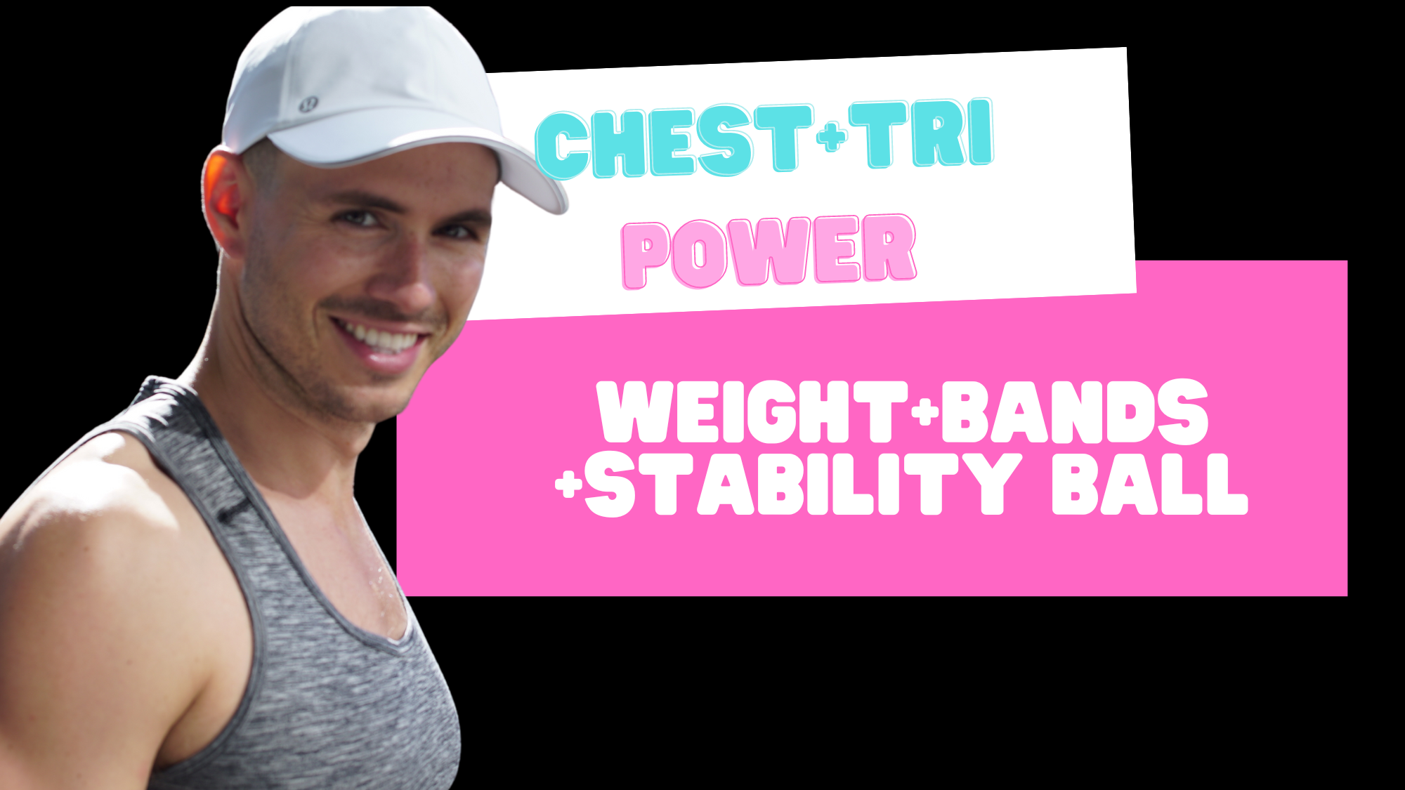 Chest + tri Power (weights+bands+stability ball) 040124