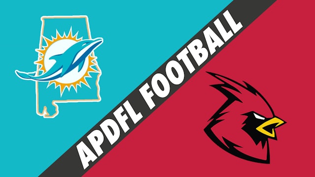 APDFL Football: South Alabama Dolphins vs Bayou Lacombe Cardinals
