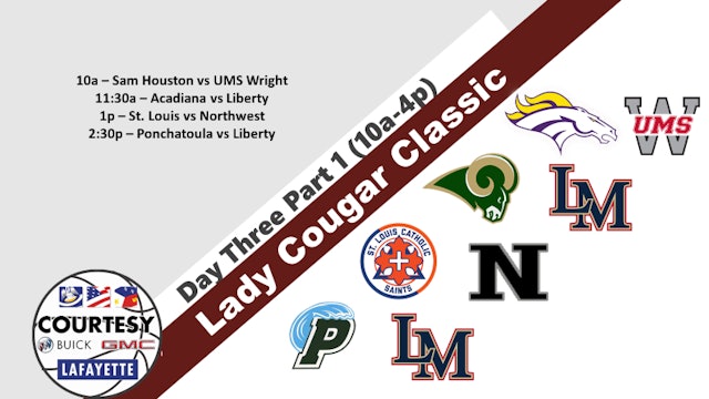 Lady Cougar Classic Basketball Tournament: Day Three- Part One