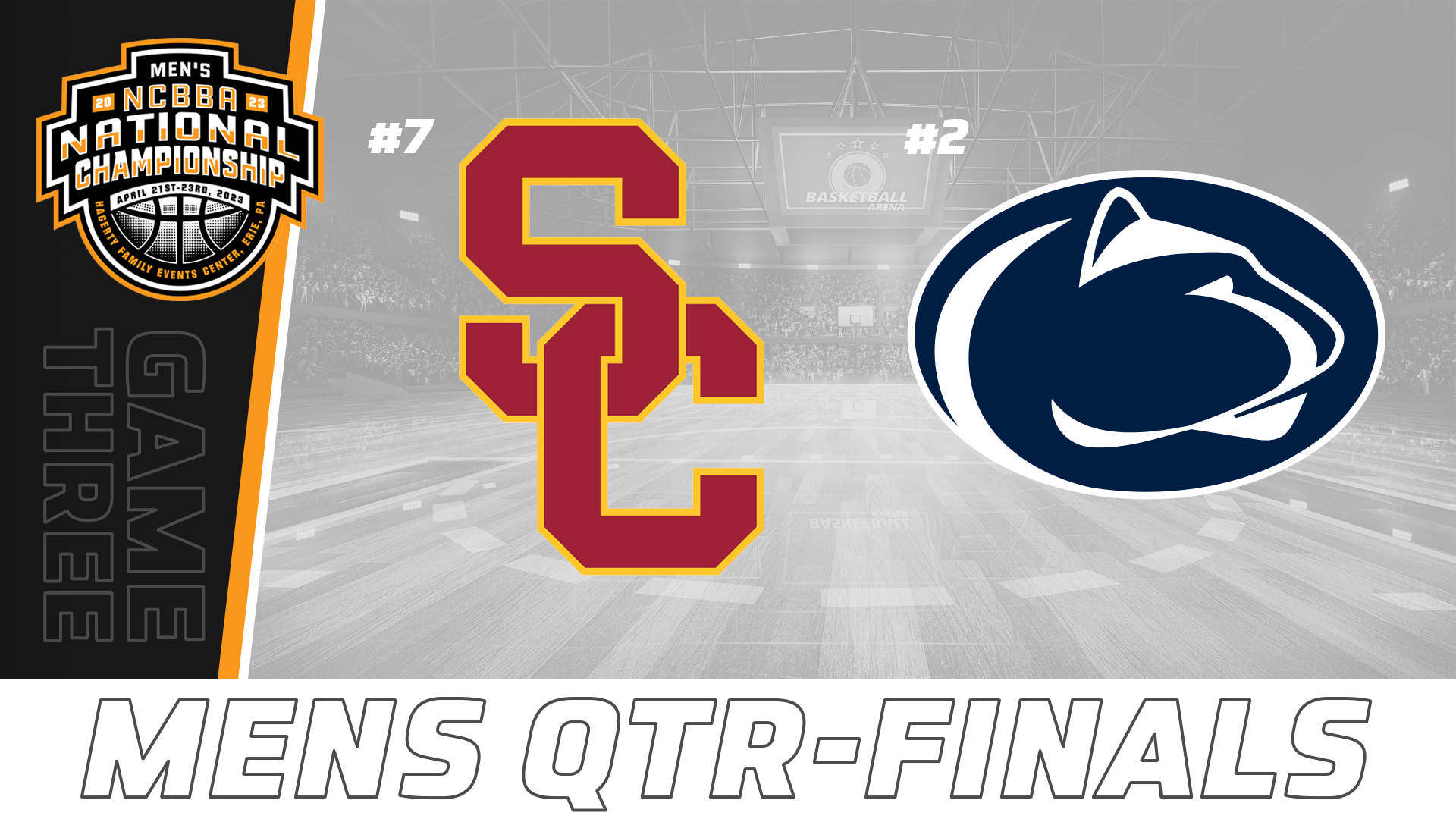 NCBBA Men's Basketball Quarterfinals- Game Three: USC vs Penn State