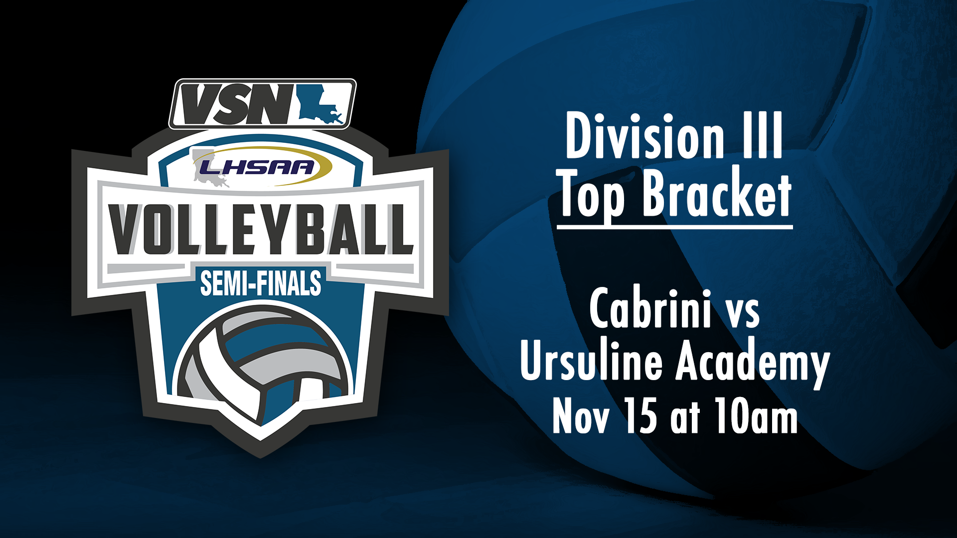Div III Volleyball Semifinals: Cabrini vs Ursuline Academy