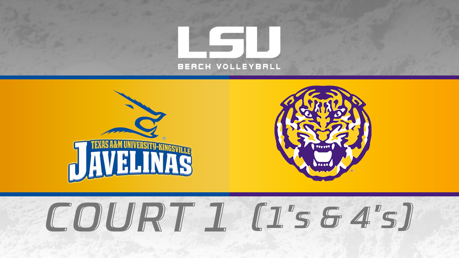 Texas A&M- Kingsville vs LSU: Tiger Beach Challenge- Court One