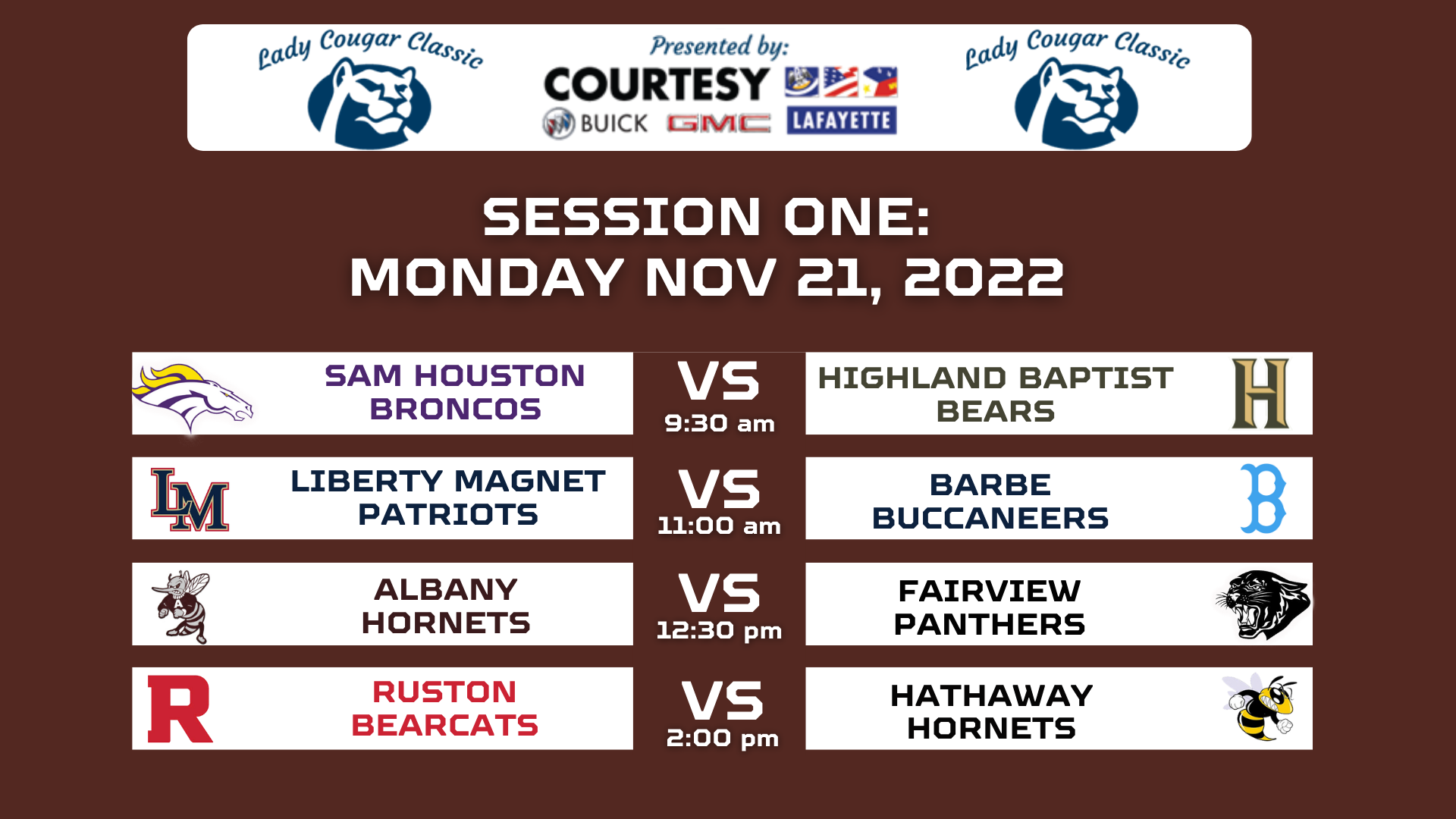 Girls Basketball- Lady Cougar Classic: Session One