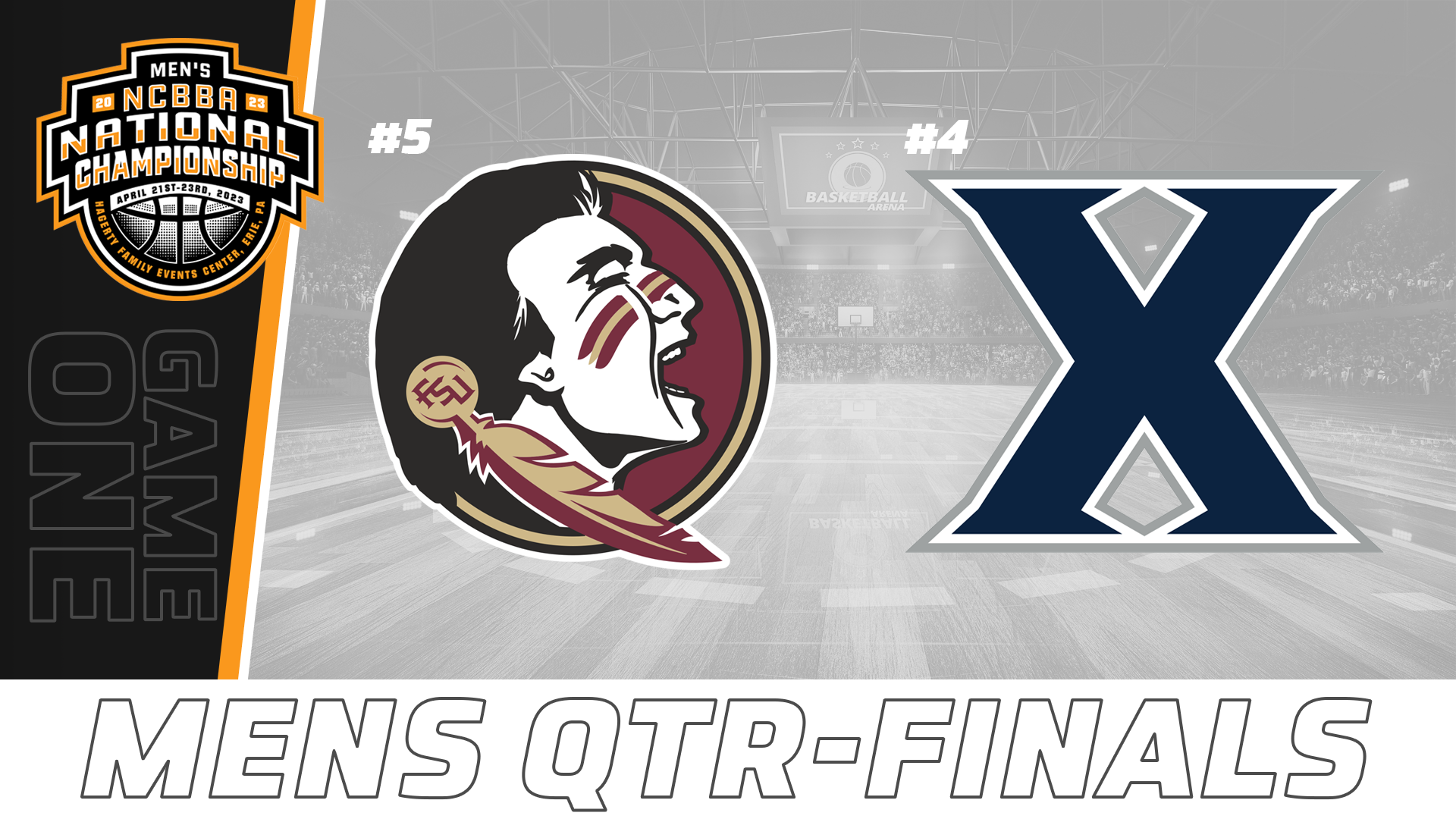 NCBBA Men's Basketball Quarterfinals- Game One: Florida State vs Xavier