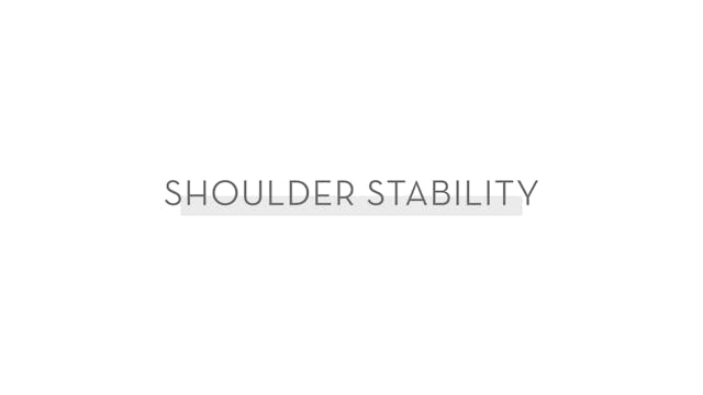 Core Technique: Shoulder Stability