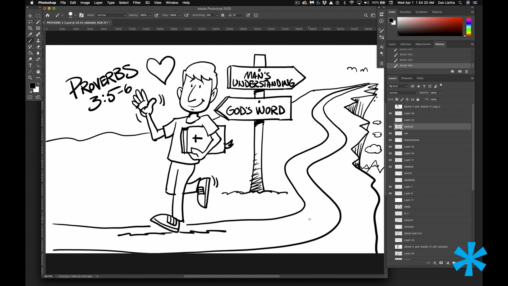 Draw It And Know It - Proverbs 3:5-6