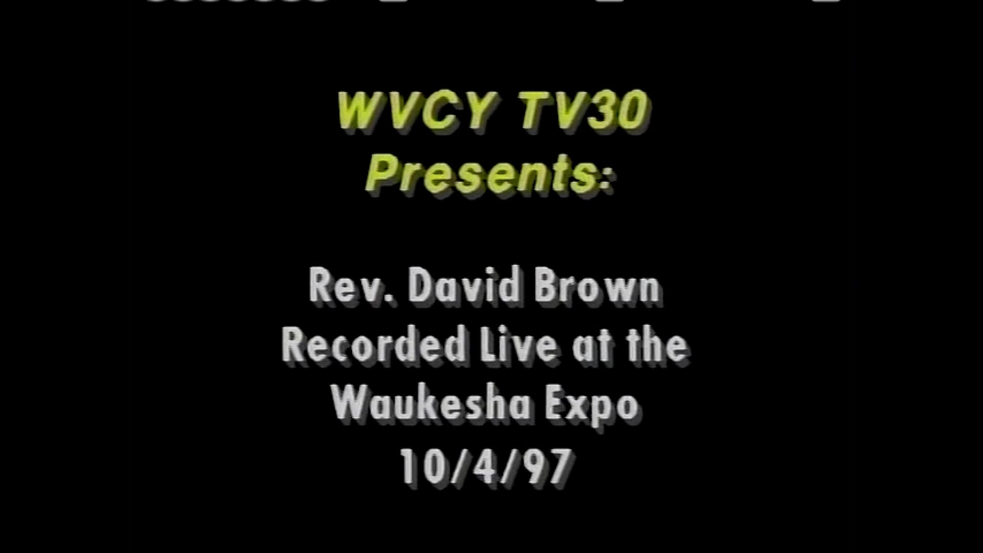 Dr. David Brown Rally "The Dark Side Of Halloween" (1997)