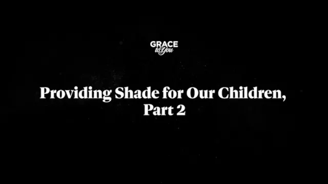 Providing Shade For Our Children, Part 2