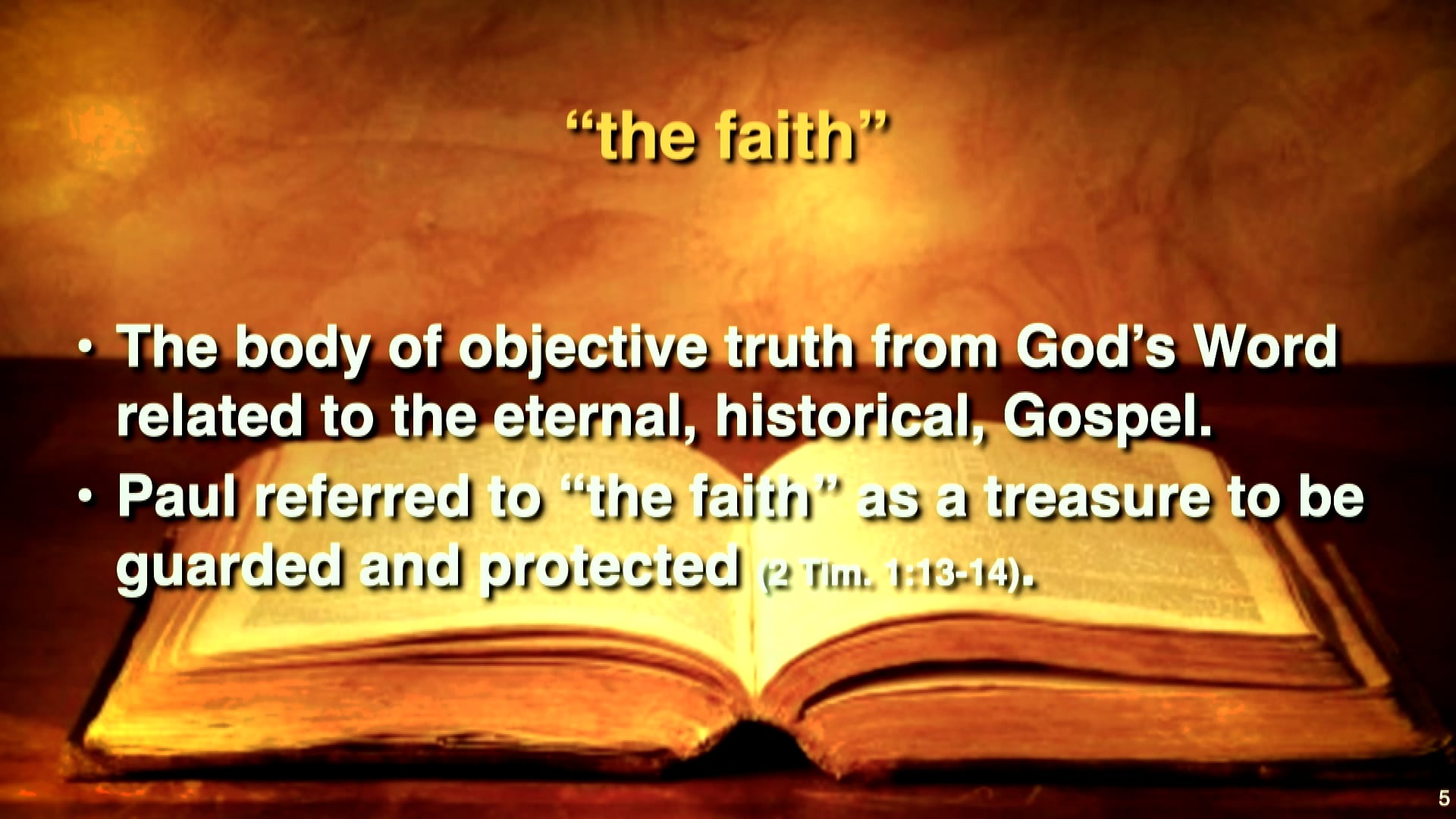 "Contending For The Purity Of The Gospel"