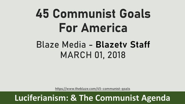 Luciferianism And Communist Goals For...