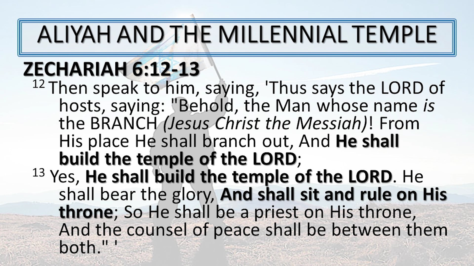 The Return Of The Jews To Israel And The Millennial Temple