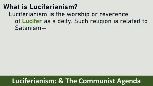 Luciferianism And Communist Goals For...