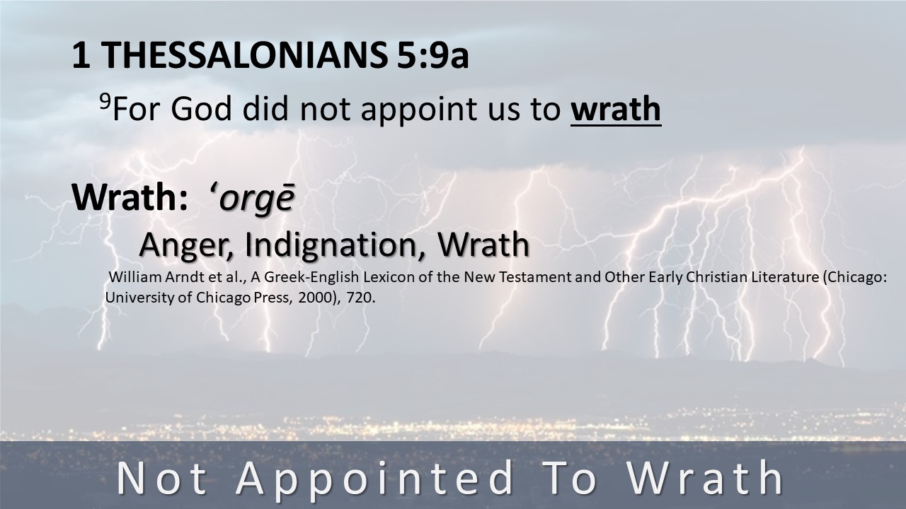 Not Appointed To Wrath