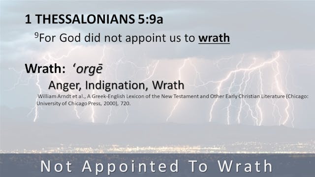 Not Appointed To Wrath