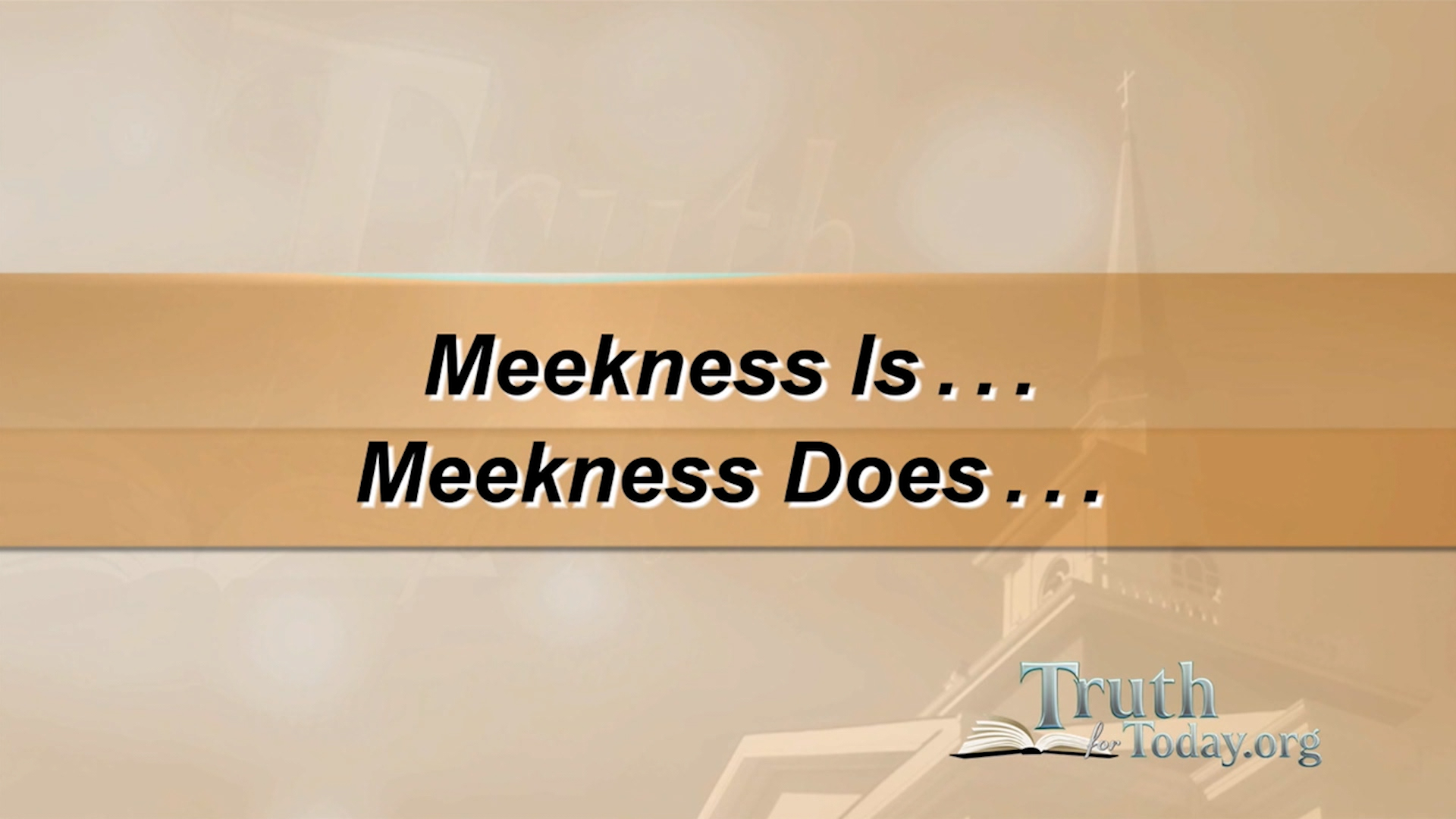 Meekness Is...Meekness Does