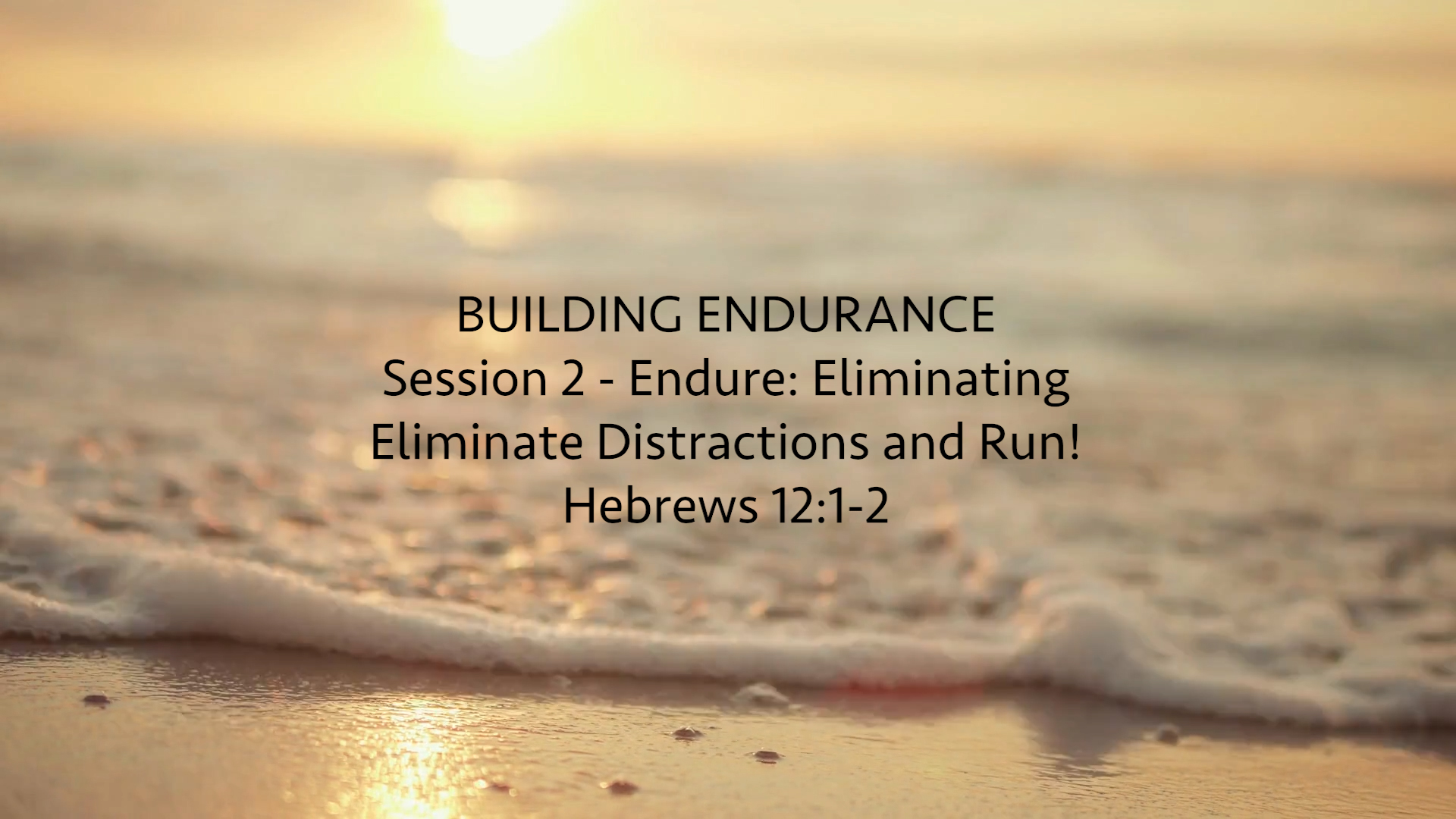 Session 2 - Endure: Eliminating