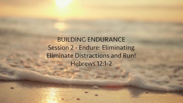 Session 2 - Endure: Eliminating