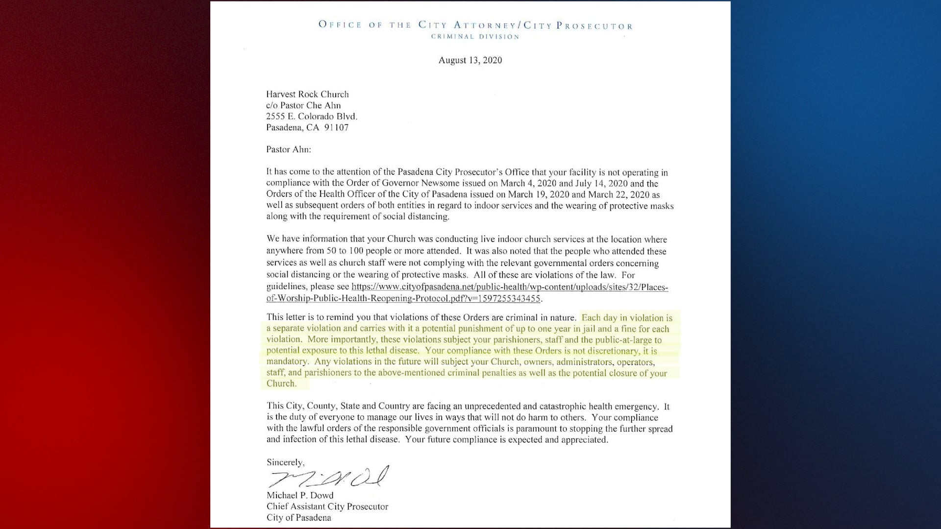 California Pastor vs. Government Tyranny