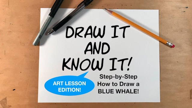 Draw It And Know It - Art Lesson Edition - How To Draw A Blue Whale