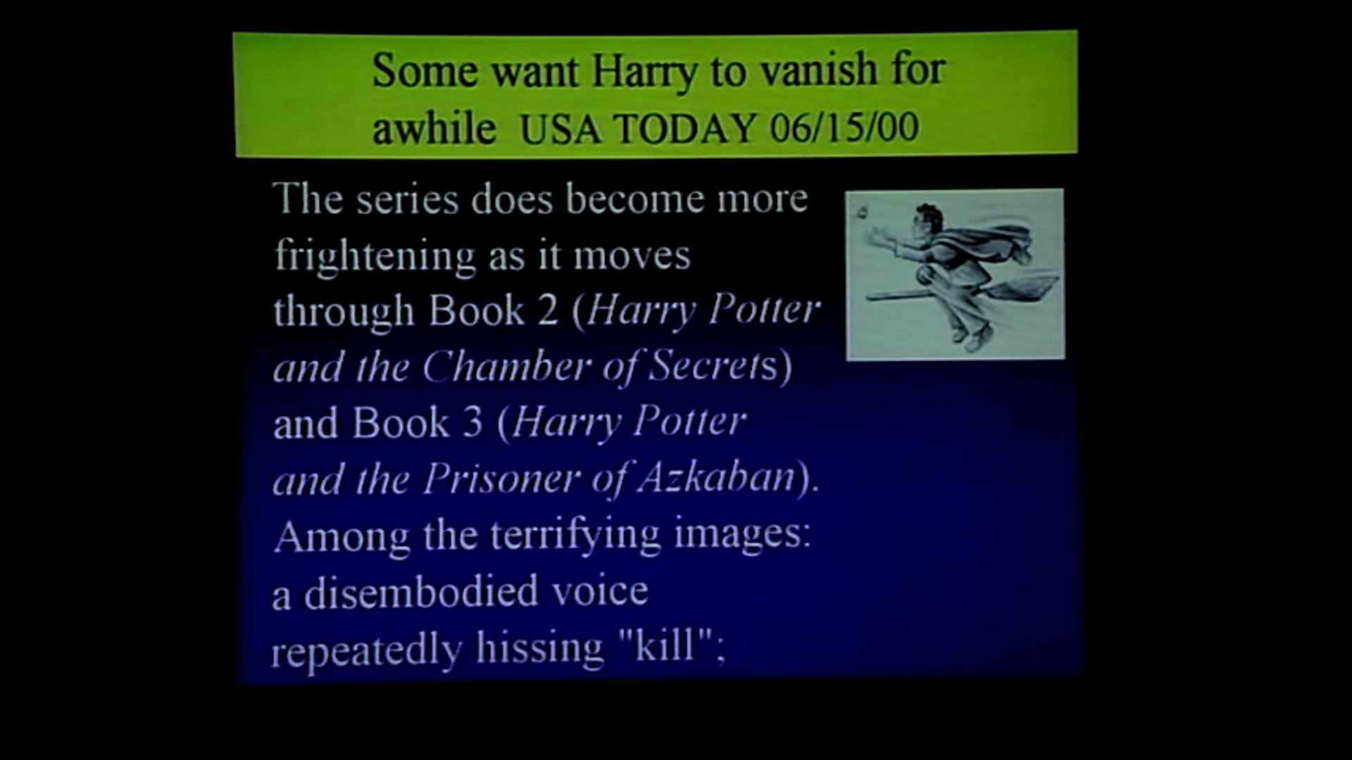 Dave Benoit Rally "Do Children Take Harry Potter Seriously?" (2002)