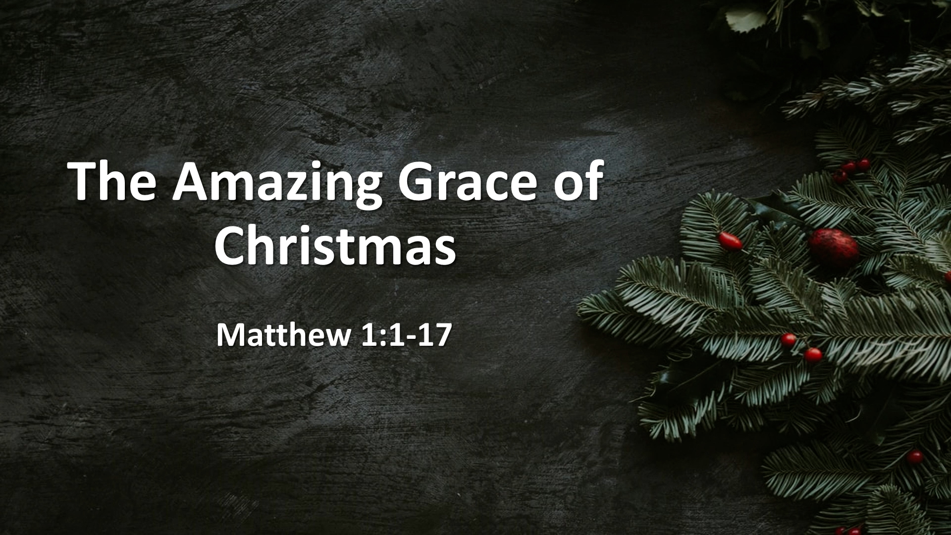 At Calvary "The Amazing Grace Of Christmas"